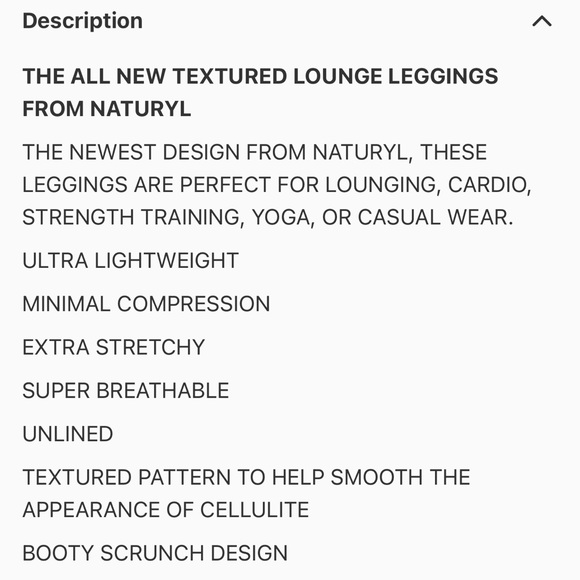 🆕 Naturyl Textured Lounge Leggings Cream - Picture 6 of 8